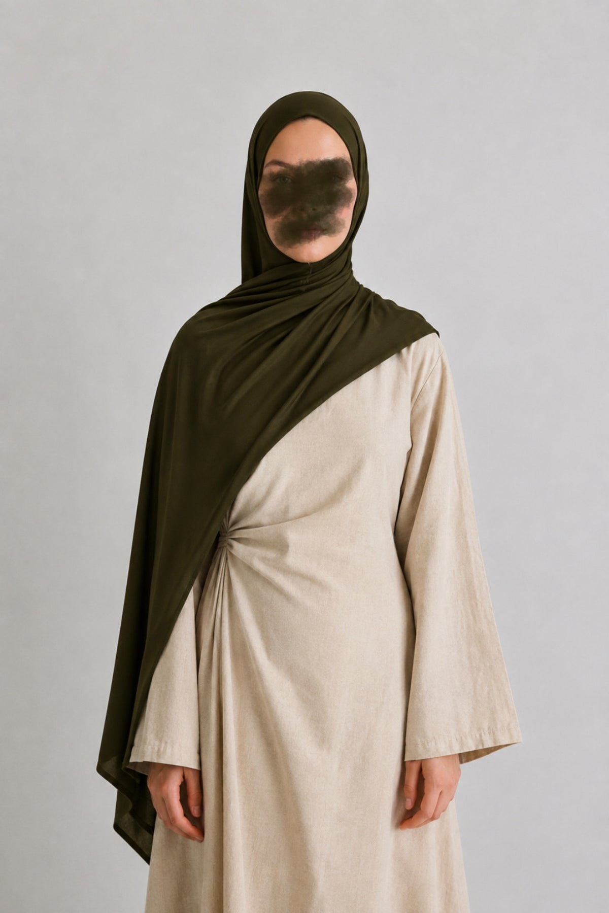 PREMIUM JERSEY HIJAB - OLIVGRÜN