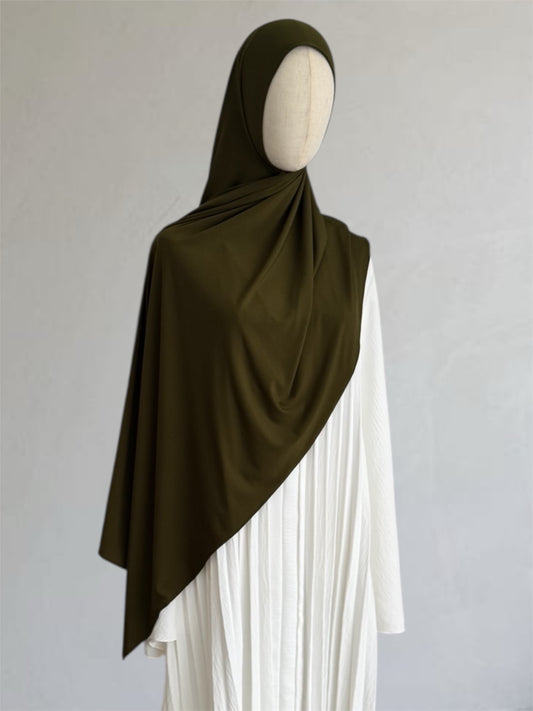 PREMIUM JERSEY HIJAB - OLIVGRÜN